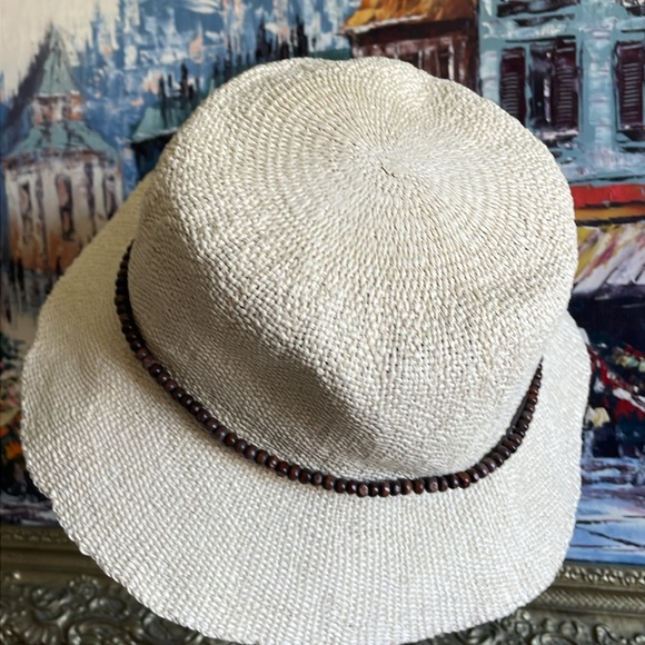 New Very Fun Bucket Style Woven Hat Neutral Color by Sun ‘N’ Sand - Picture 2 of 5